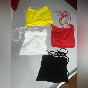 Backless laced cami tops